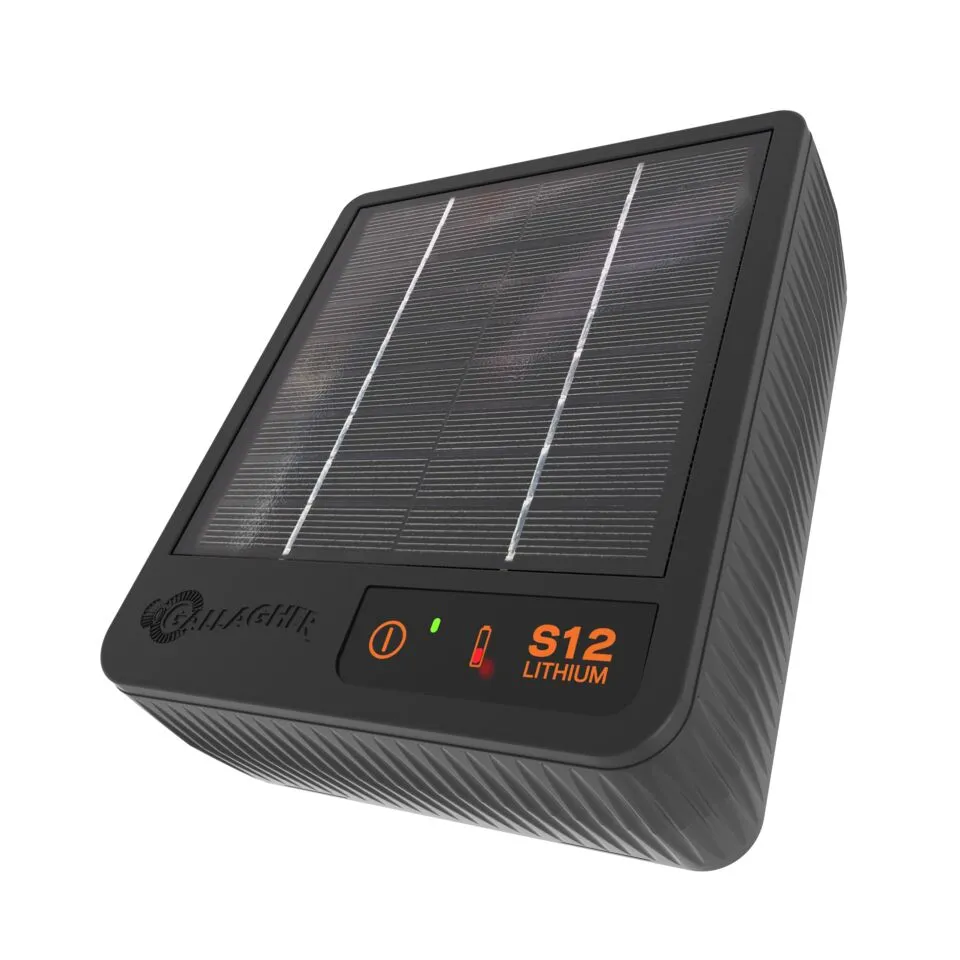 Gallagher S12 Solar-Powered Fence Energizer 4 mi. Black Gallagher S12 Solar-Powered Fence Energizer 4 mi. Black